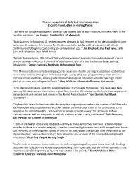Diverse Supporters of Early Learning Scholarships Excerpts from Letters in Hearing Packet