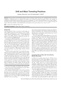 Drill and Blast Tunneling Practices
