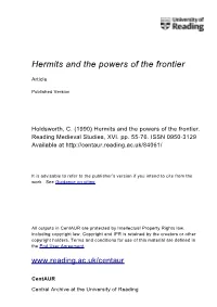 Hermits and the Powers of the Frontier