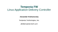 Tempesta FW Linux Application Delivery Controller