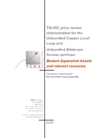 TSLRIC Price Review Determination for the Unbundled Copper Local Loop