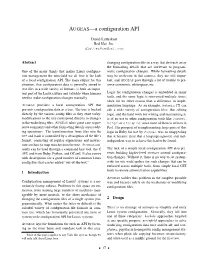 AUGEAS—A Configuration