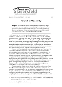 Farewell to Objectivity1