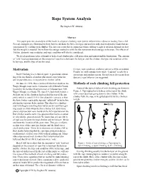 Rope System Analysis