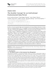 The Envidat Concept for an Institutional Environmental Data