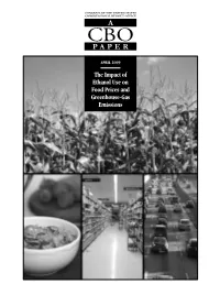 The Impact of Ethanol Use on Food Prices and Greenhouse-Gas Emissions Pub