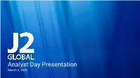 2020 J2 Global Analyst Day Presentation