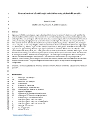 General Method of Solid Angle Calculation Using Attitude Kinematics