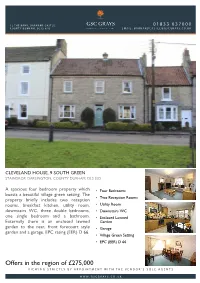 Offers in the Region of £275,000 Viewing Strictly by Appointment with the Vendor’S Sole Agents