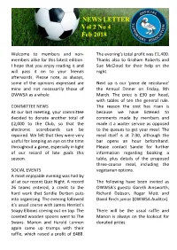OWWSA Newsletter Feb 2018