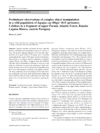 Preliminary Observations of Complex Object Manipulation
