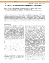 The Effect of Core Destabilization on the Mechanical Resistance of I27