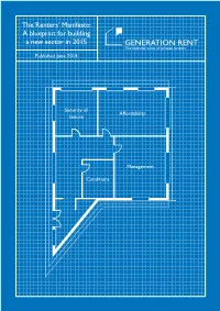 The Renters' Manifesto: a Blueprint for Building a New Sector in 2015