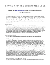 Gnome and the Enterprise User