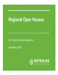 GO Transit Service Expansion