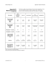 Material Properties