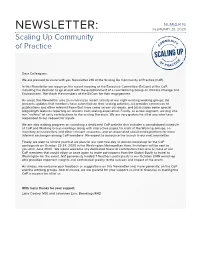 NEWSLETTER: FEBRUARY 28, 2020 Scaling up Community of Practice