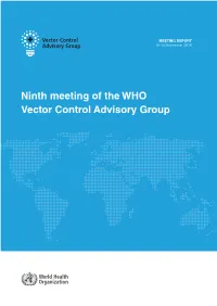 Ninth Meeting of the WHO Vector Control Advisory Group