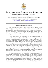 Studium Generale Program