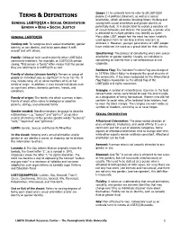 Terms & Definitions