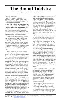 The Round Tablette Founding Editor: James W