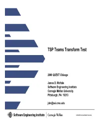TSP Teams Transform Test