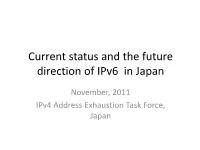 Current Status on Ipv6 Deployment in Japan