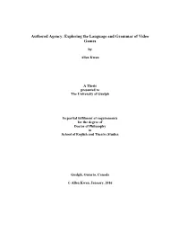 Exploring the Language and Grammar of Video Games