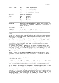 Mcintyre Sites SITE NO. & NAME: 29.0 MATRIX REEF WORKINGS 29.1