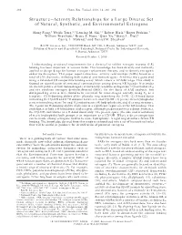 Structure-Activity Relationships for a Large Diverse Set of Natural, Synthetic, and Environmental Estrogens