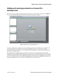 Adding and Removing Content in a Connect Pro Meeting Room
