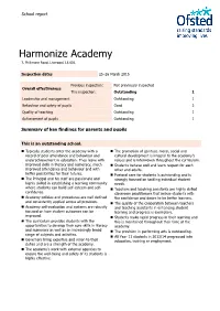 Harmonize Academy Ofsted Report March 2015