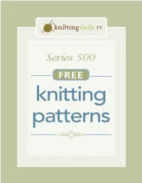 Series 500 Free Patterns
