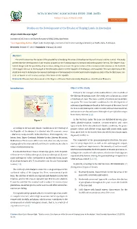 Studies on the Development of the Erosion of Sloping Lands in Azerbaijan