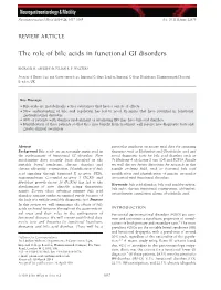 The Role of Bile Acids in Functional GI Disorders