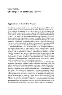Conclusion: the Impact of Statistical Physics