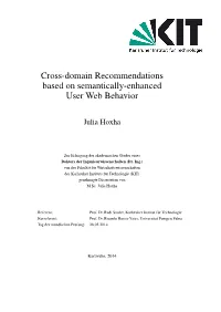 Cross-Domain Recommendations Based on Semantically-Enhanced User Web Behavior