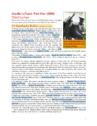 Goethe's Faust, Part One (1808) Third Lecture I • Auerbachs Kellar