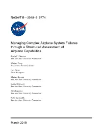 Managing Complex Airplane System Failures Through a Structured Assessment of Airplane Capabilities