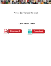 Proviso East Transcript Request