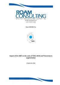 ROAM Consulting Report on Security of Supply and Tranmission Impacts Of