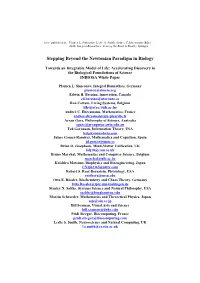 Stepping Beyond the Newtonian Paradigm in Biology