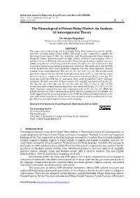 The Phonological of Patani Malay Dialect: an Analysis of Autosegmental Theory