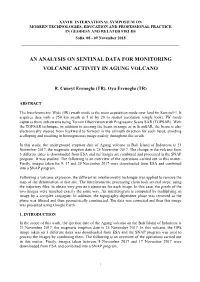 28. an Analysıs on Sentinal Data for Monitorıng Volcanic Activity In