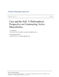 A Philosophical Perspective on Constructing Active Masculinities