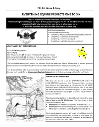 Everything Equine Projects One to Six