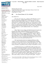 Letter to Court Requesting Access to Aug. 9, 2021, Confirmation Hearing