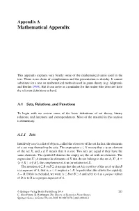 Mathematical Appendix