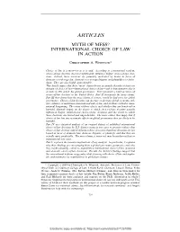 Myth of Mess? International Choice of Law in Action