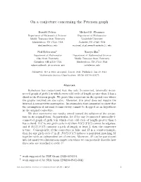 On a Conjecture Concerning the Petersen Graph
